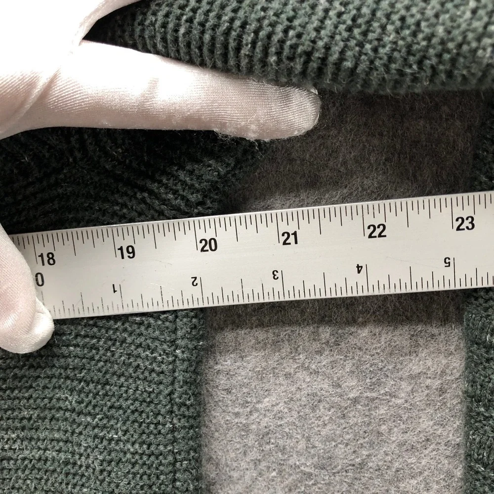 Banana Republic Full Zip Cardigan Sweater Mens M Forest Green Heavyweight